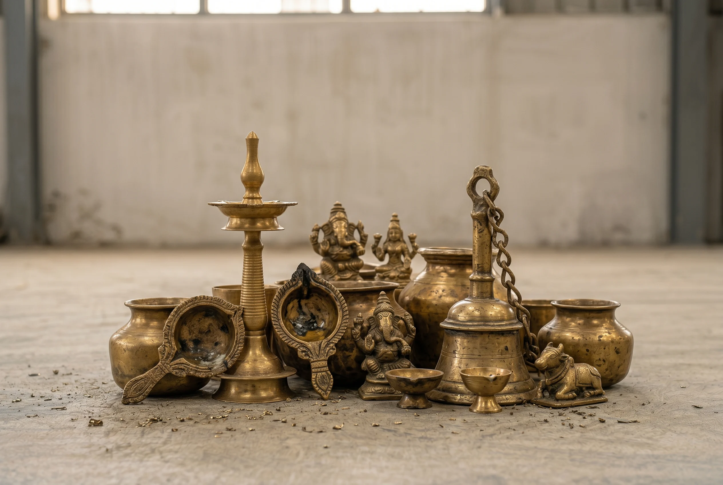Pooja and temple brass items scrap buyers in Chennai