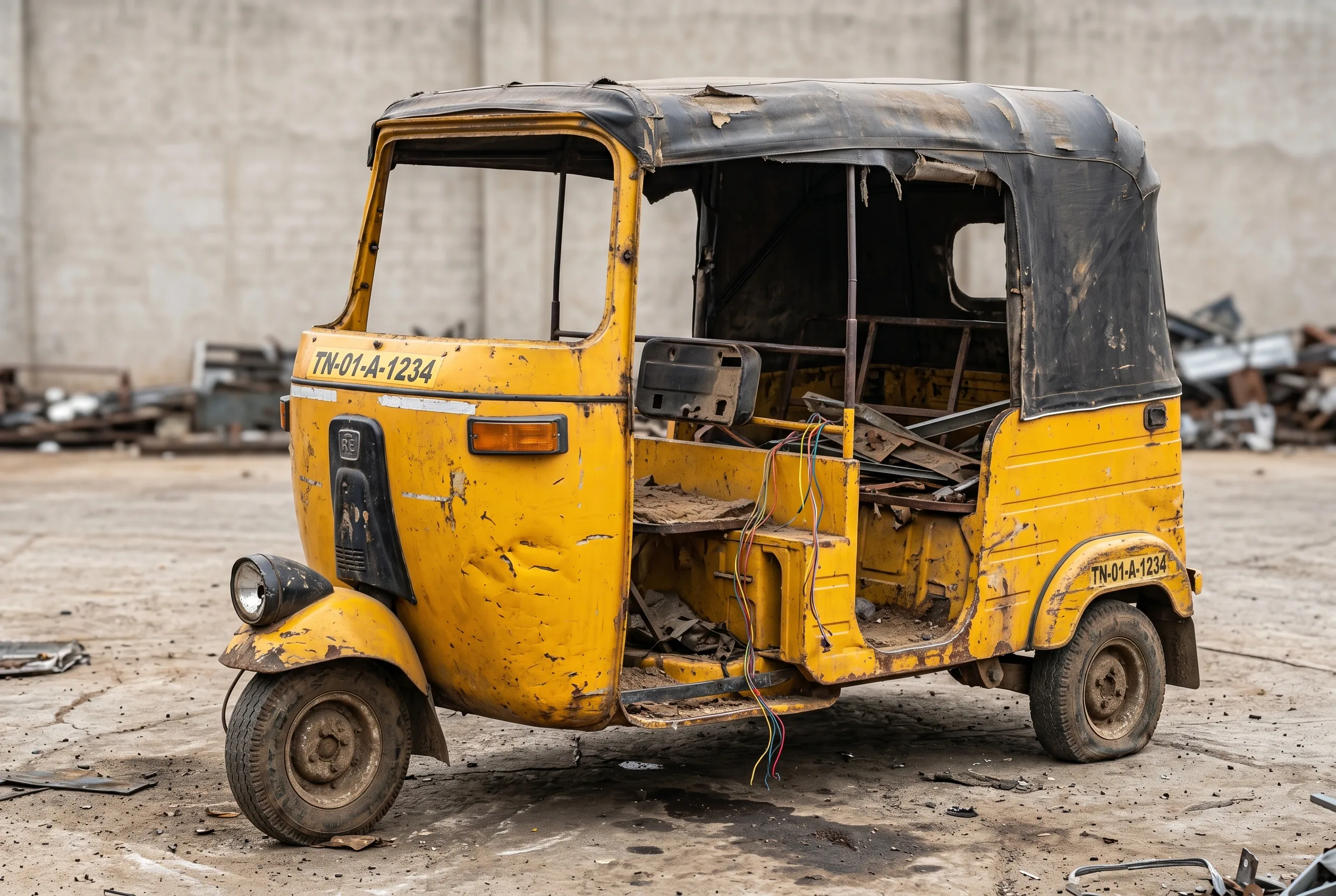 Auto-rickshaw and three-wheeler scrap buyers in Chennai